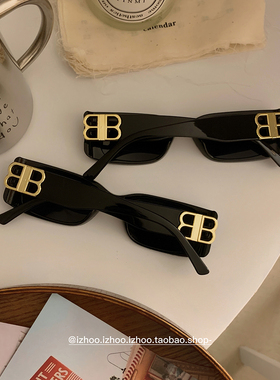 B字小框墨镜女高级感遮阳复古