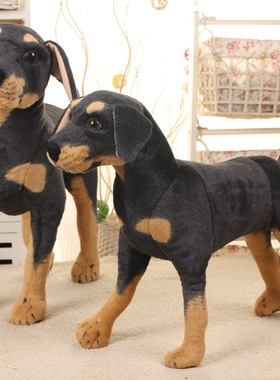 仿真黑力狗毛绒玩具狗狗公仔