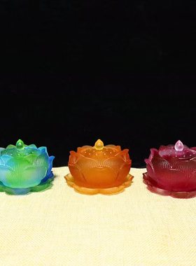 古法琉璃佛具供奉供水杯琉璃杯