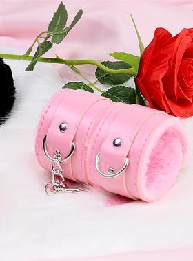 皮质手拷剧本杀魔术道具cosplay金属链可调节长短柔软不勒