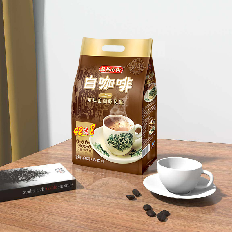 马来西亚进口益昌老街白咖啡原味三合一速溶咖啡粉50杯1000g袋装 - 图2