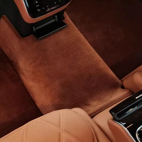 专用于奔驰S级S400S450GLE350E300L迈巴赫S480汽车羊毛脚垫地毯式 - 图3