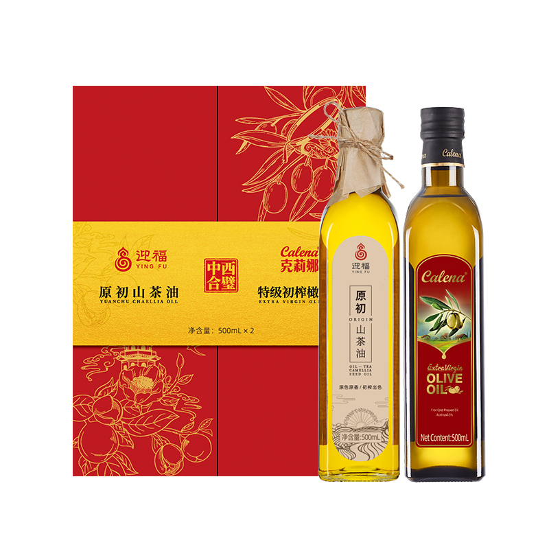 克莉娜olive橄榄油500ml*2食用油礼盒装特级初榨西班牙进口榄橄油-图3