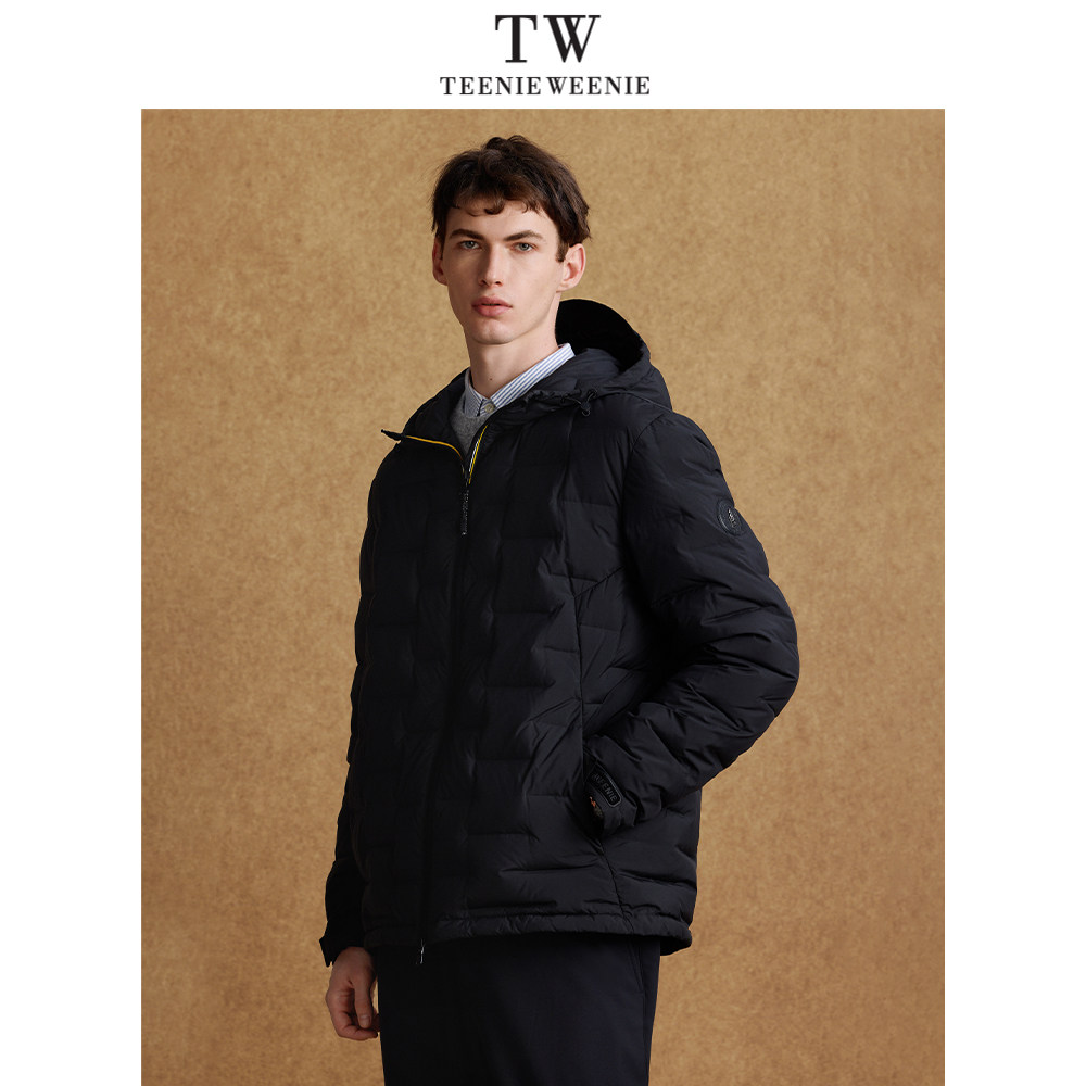 TeenieWeenie小熊男装时尚简约连帽羽绒服防水冬季休闲通勤外套潮,淘宝优惠券,粉丝福利购,淘宝优惠卷