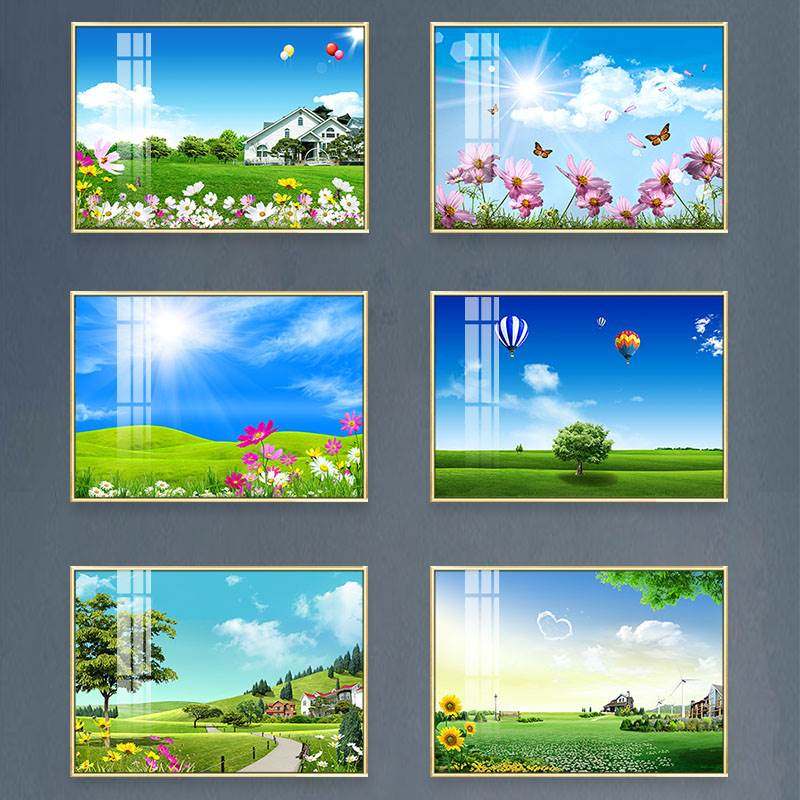 风景装饰画田园风格挂画饭厅餐厅壁画房间卧室床头儿童房现代简约,淘宝优惠券,粉丝福利购,淘宝优惠卷
