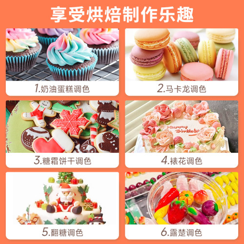 九品128g可食用色素进口食品级色素翻糖奶油蛋糕裱花烘焙调色色素 - 图0