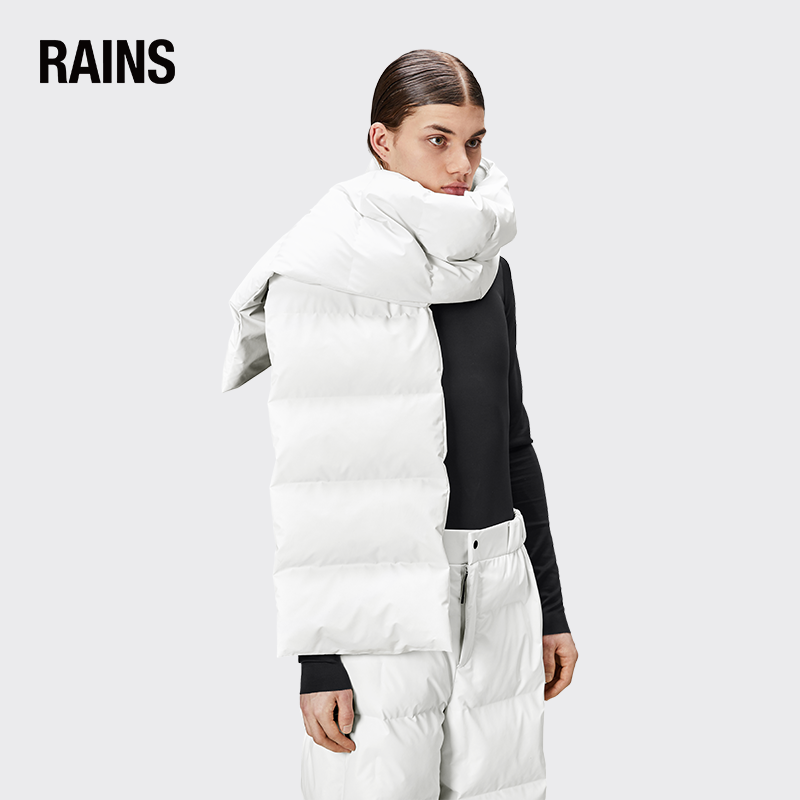 Rains 夹棉围巾秋冬防水围脖 滑雪保暖配饰Harbin Puffer Scarf - 图2