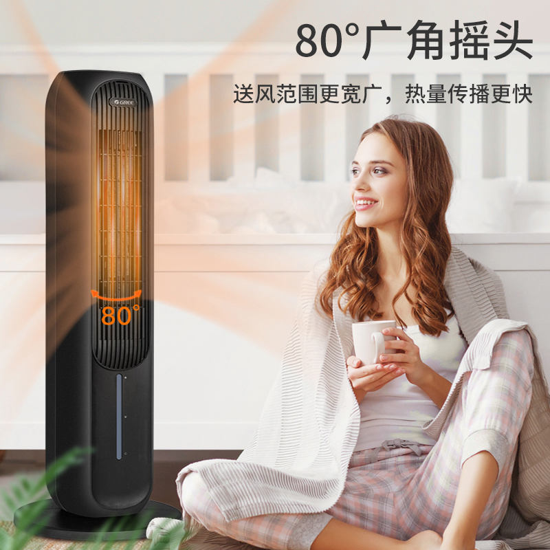 格力电热取暖器冷暖两用暖风机空调扇家用节能客厅大面积电暖气