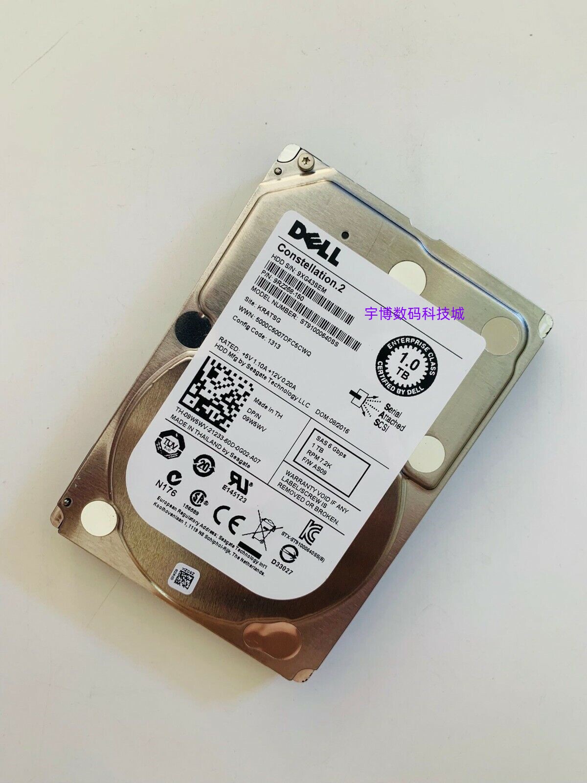 DELL 09W5WV 1T 1TB 7.2K SAS 2.5 6Gb ST91000640SS 9W5WV 硬盘 - 图1