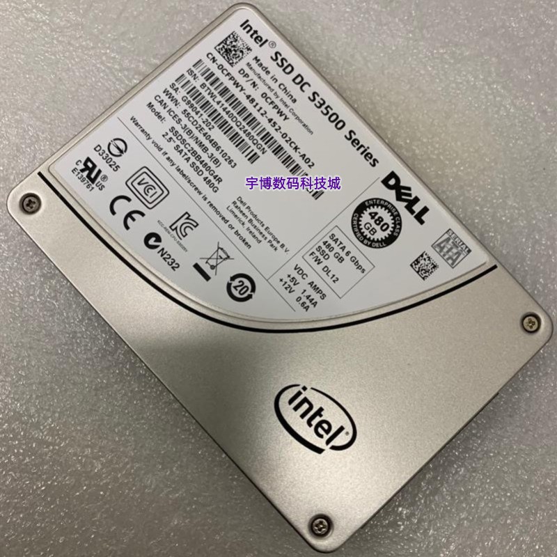 Dell S3500 480G SSD SATA 6G 2.5固态硬盘0CFPWY SSDSC2BB480G4R - 图0