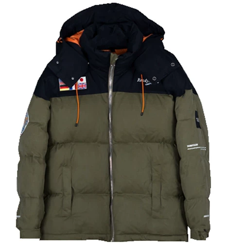 Ретро демисезонный пуховик, с вышивкой