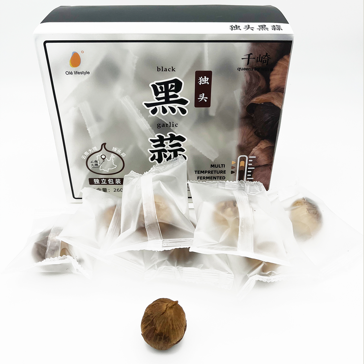 云南特产美食千崎紫皮独头蒜酵素黑蒜头即食煲汤实惠装发酵130g