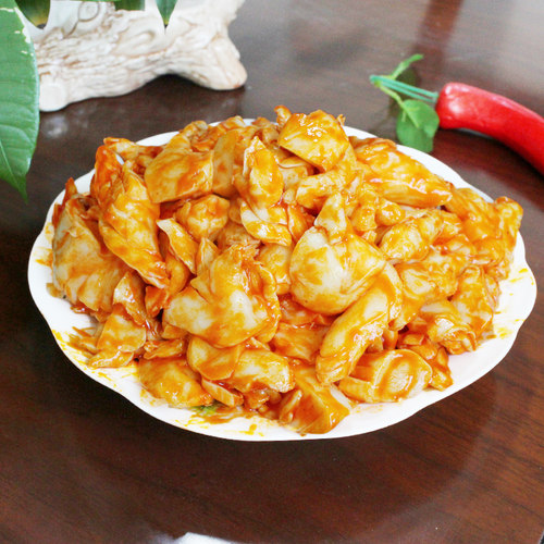 杏鲍菇香辣下饭菜零食大包装小咸菜红油大袋8斤整箱2袋真空装包邮 - 图1