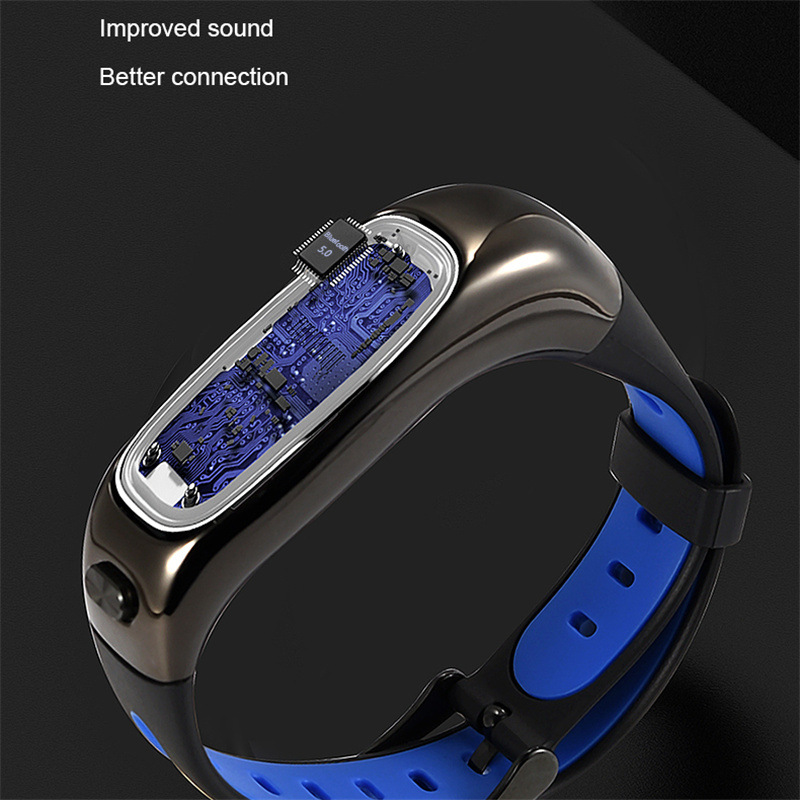 auclomvi欧卡麦旗舰店智能蓝牙电话手表男士通话手环耳机二合一音乐运动电子表心率血压监测多功能小米4华为荣耀5苹果OPPO三星通用1