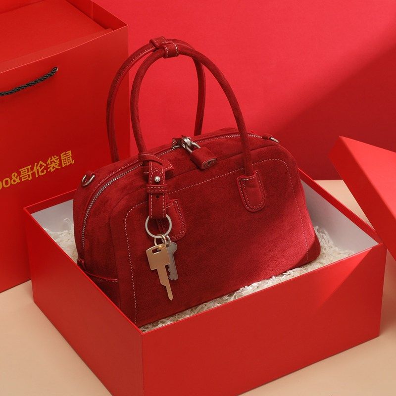 红色包包鎏银五金简约斜跨手提包简约韩系波士顿新娘婚包日常可用,淘宝优惠券,粉丝福利购,淘宝优惠卷