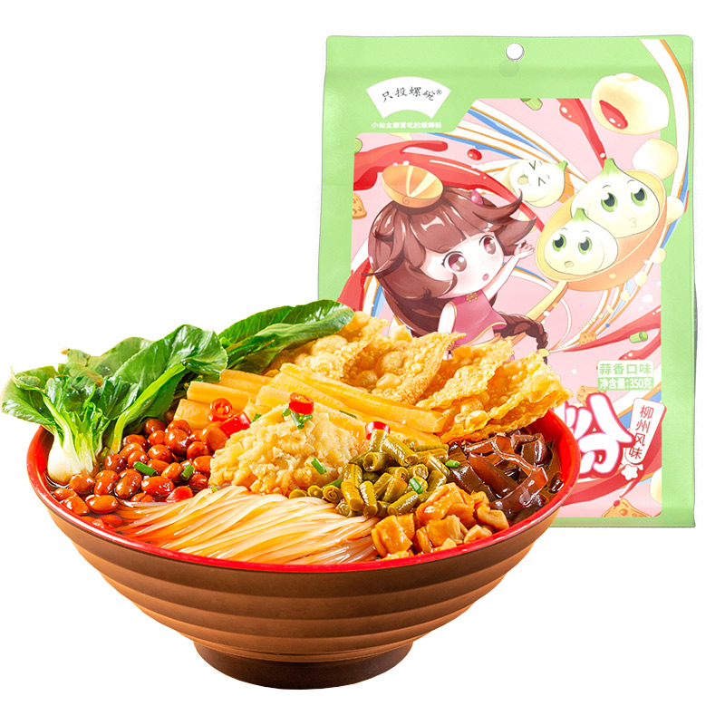 【 蒜香味】只投螺碗柳州蒜蓉生蚝味螺蛳粉速食350g*3袋螺蛳粉