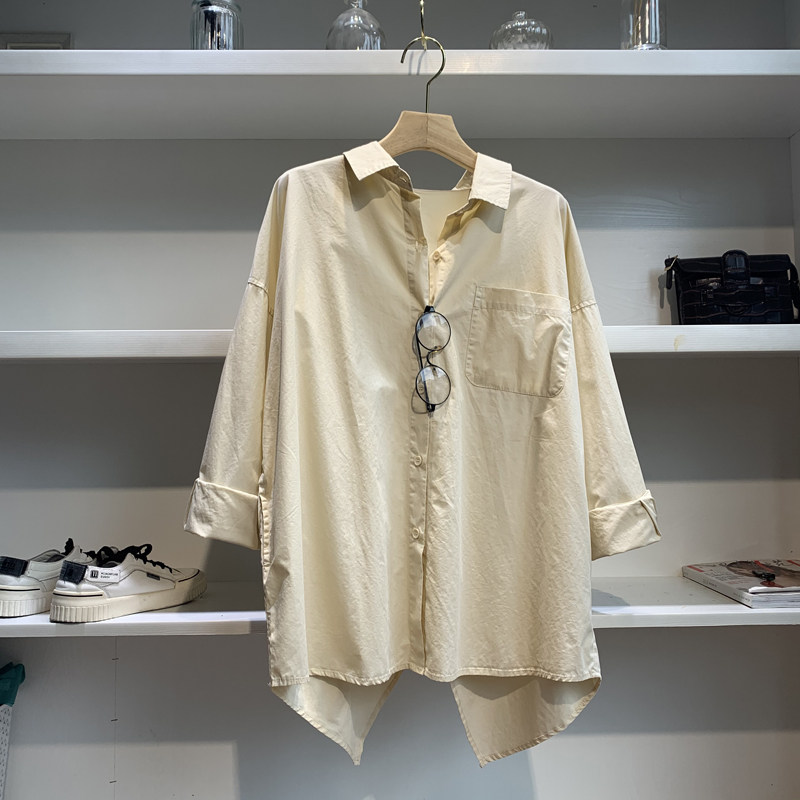 秋季纯色不规则韩版2020设计感衬衫 言加衬衫