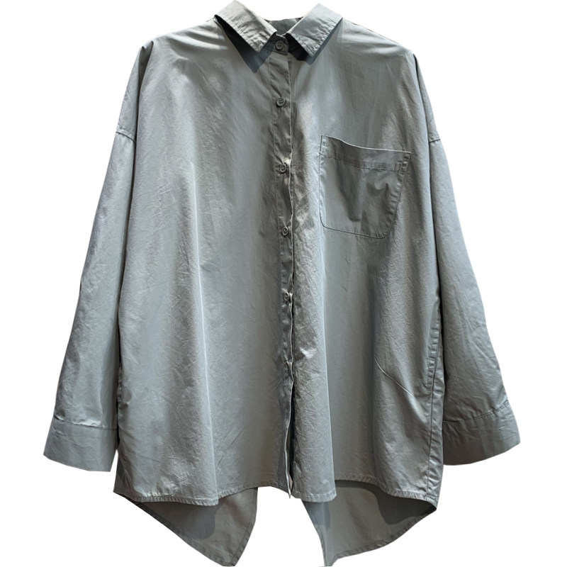 秋季纯色不规则韩版2020设计感衬衫 言加衬衫