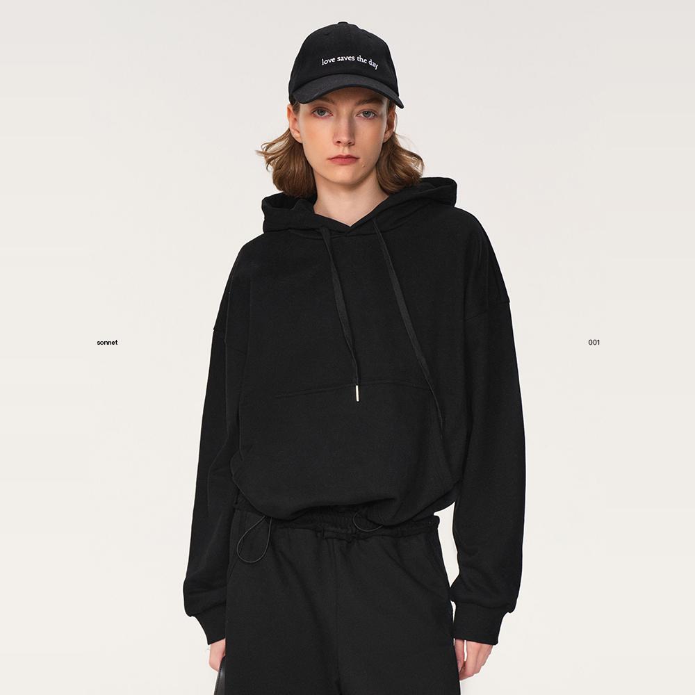 asomesome美式宽松灰色抽绳卫衣帽衫女2025春运动休闲连帽上衣 - 图3