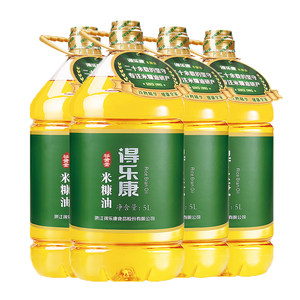 得乐康 谷黄金 米糠油稻米油5L×4桶食用油