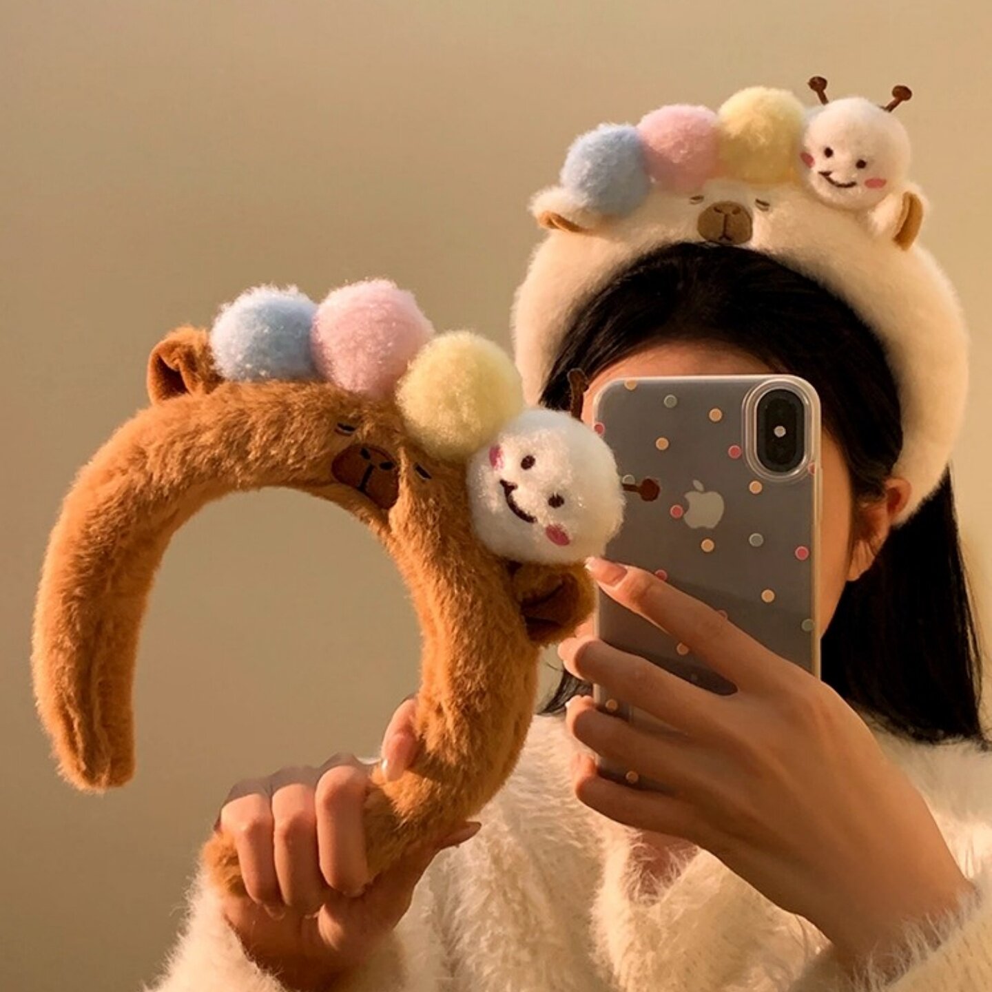 2025秋冬新款高韩系女时尚百搭毛毛虫发箍洗脸头箍发卡头饰发饰,淘宝优惠券,粉丝福利购,淘宝优惠卷