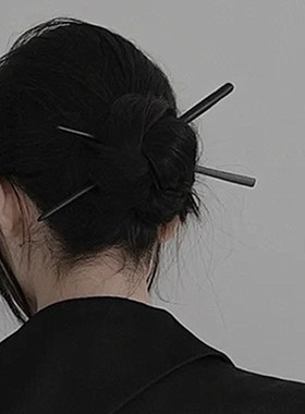 木质古风发簪女慵懒素簪
