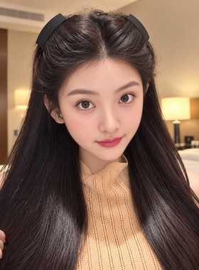 原版质感公主风蓬松倒插梳刘海夹