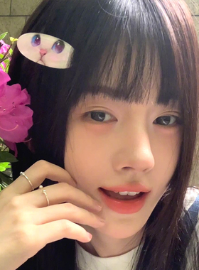 鞠婧祎同款布偶猫眼镜发夹可爱甜美侧边碎发夹设计感个性夹子发饰