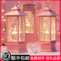 New Years gift Music box Eight soundboxes Rotatable Dancing Ballet Water Crystal Ball Send Little Girls Birthday Presents