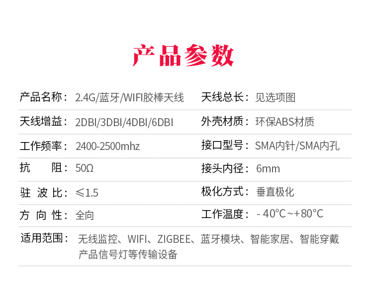 SMA胶棒天线2.4GHZ全向高增益wifi模块小辣椒天线2.4G可折叠天线 - 图0