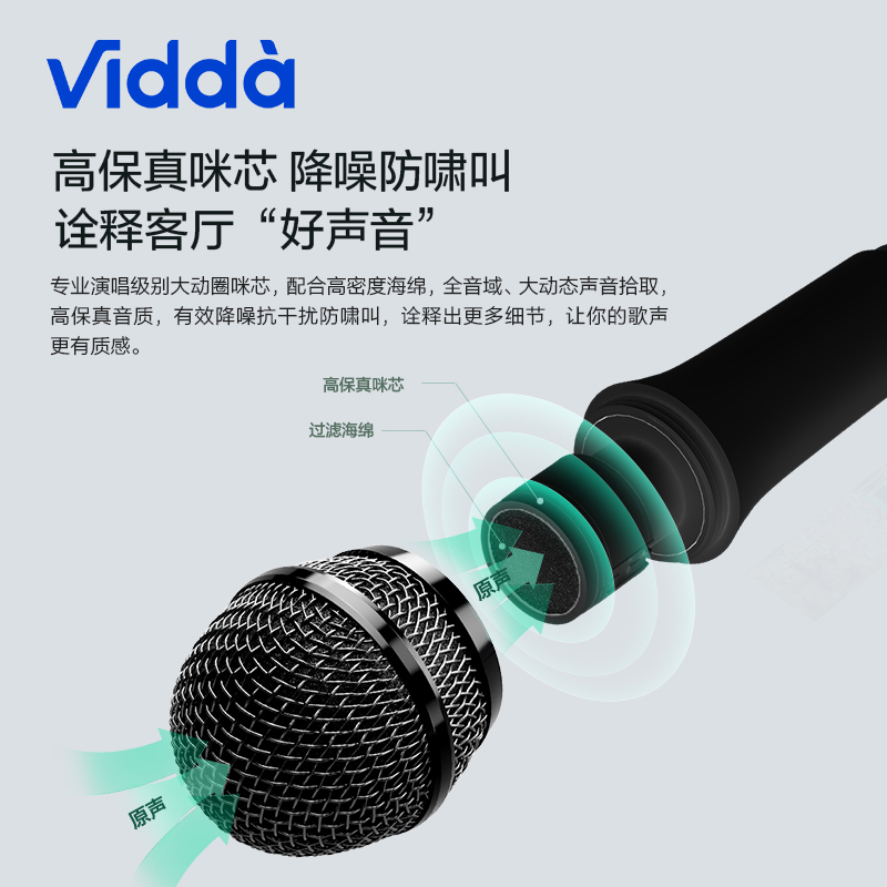 Vidda VM3G-T海信AI美声无线K歌电视K歌麦克风话筒（青春版）-图1