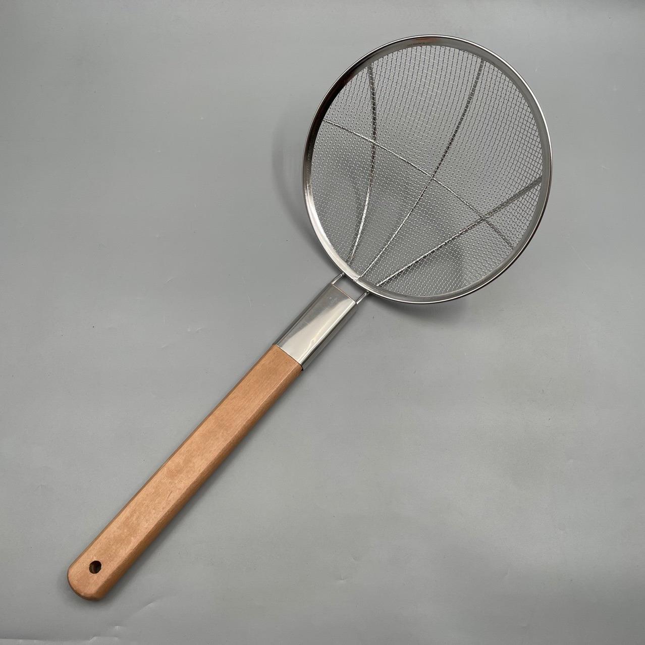 6目漏勺 粗网大漏勺 笊篱 捞面 漏网 不锈钢捞勺 加固商用 - 图1