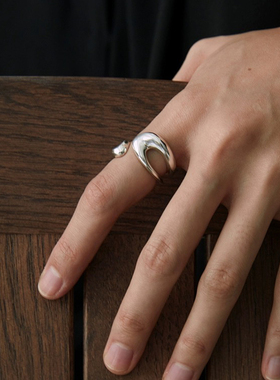 Céleste双层缠绕设计开口戒指