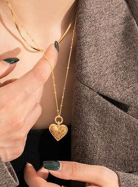 Céleste金晨同款爱心吊坠项链女