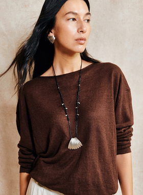 Céleste新款经典棕榈叶项链女