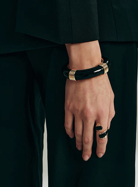 Céleste液态珐琅开口戒指女