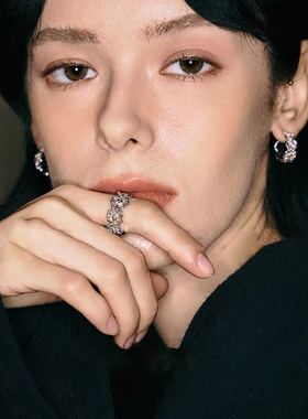 Céleste小雏菊开口戒指女