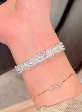 Céleste镶钻满天星蕾丝手镯女