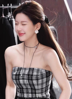 Céleste克拉球蜡绳皮绳项链女