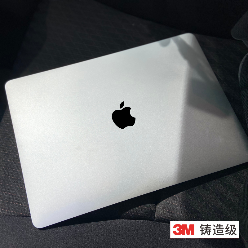 艺贴 3M铸造级材质带导气槽背胶黑色Logo贴纸适用苹果MacBook个性装饰防指纹防刮耐磨遮瑕不留残胶一份2个装-图3