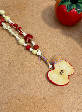 景德镇陶瓷平安果项链毛衣链