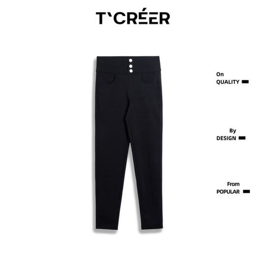 T`CREER Guanlandu autumn fashion minimalist versatile casual trousers for women