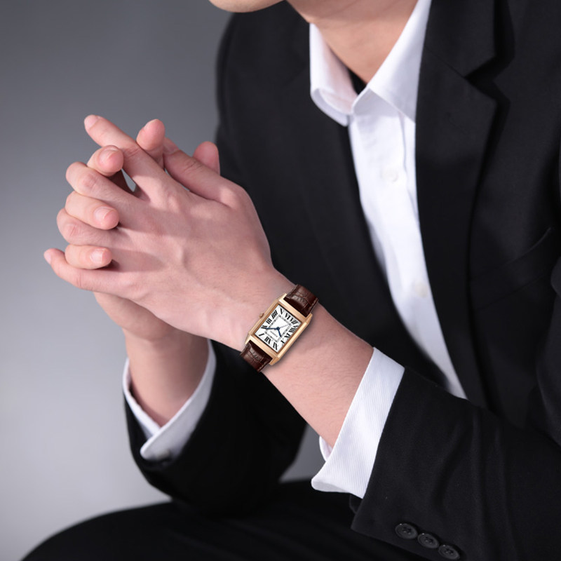 专柜罗西尼女长方形简约气质石英表 罗西尼瑞德方华国产腕表