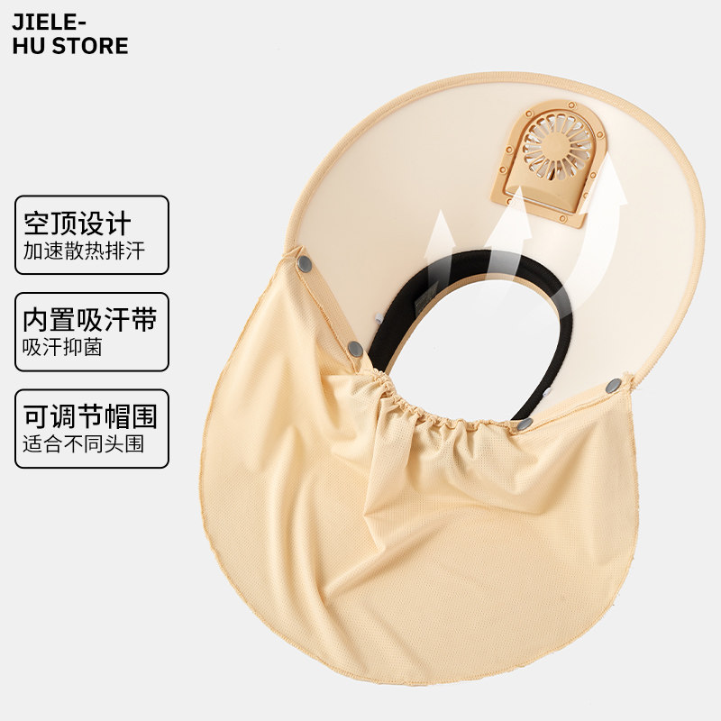 儿童户外骑行太阳帽男夏大檐风扇帽子遮脸防晒防紫外线空顶遮阳帽,淘宝优惠券,粉丝福利购,淘宝优惠卷