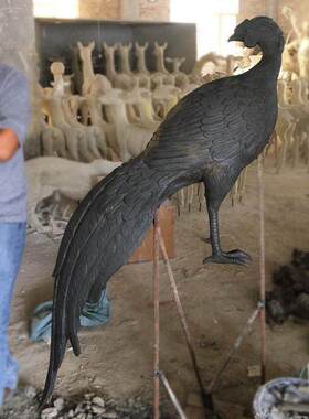 彷真鸟类朱?雕塑玻璃纤维摆件白鹇鸟别墅花园庭院装饰户外园林厂