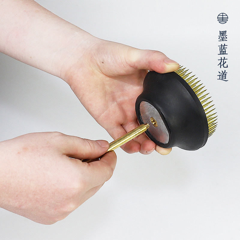 日本新风体锥形黑针池坊花器专用插花底座针进口富士型铜针剑山,淘宝优惠券,粉丝福利购,淘宝优惠卷