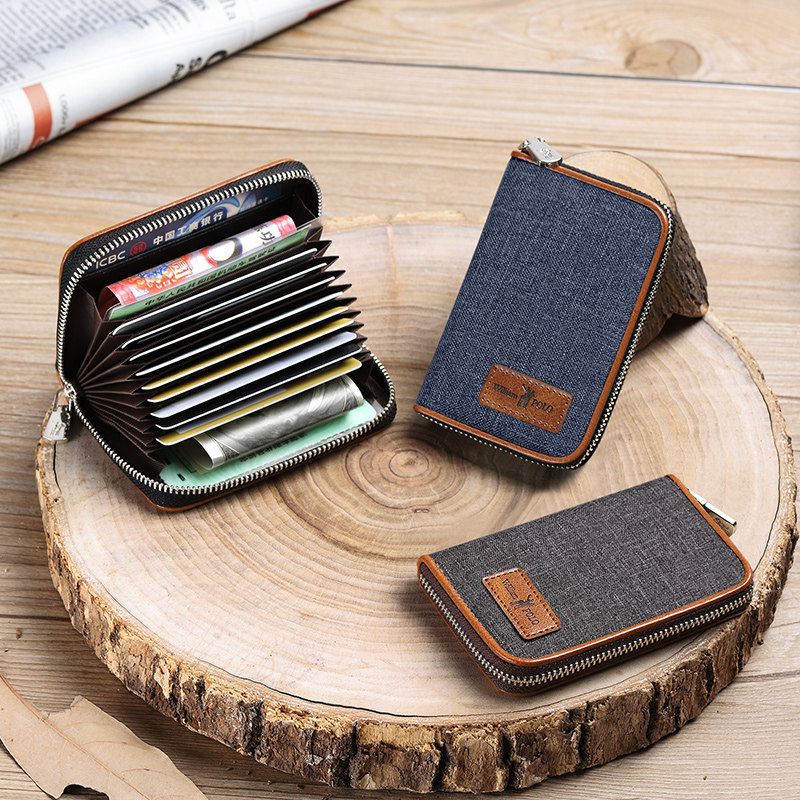 英皇保罗拉链卡夹多卡位小巧名片包 英皇保罗卡包