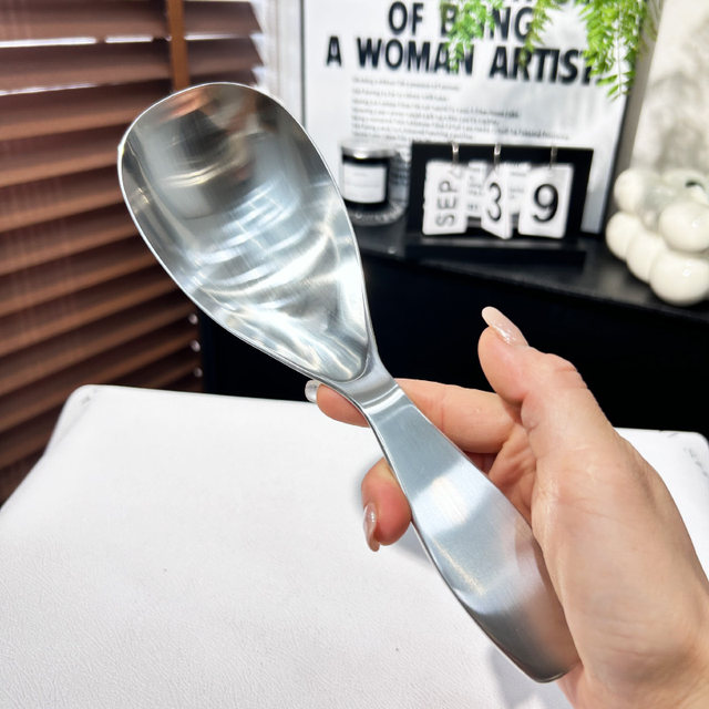Heavy! Big head soup spoon 304 stainless steel meal