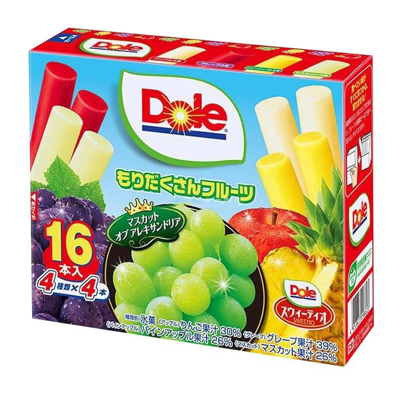 日本进口乐天Dole都乐水果冰淇淋雪糕棒冰16支/盒葡萄菠萝冰激凌