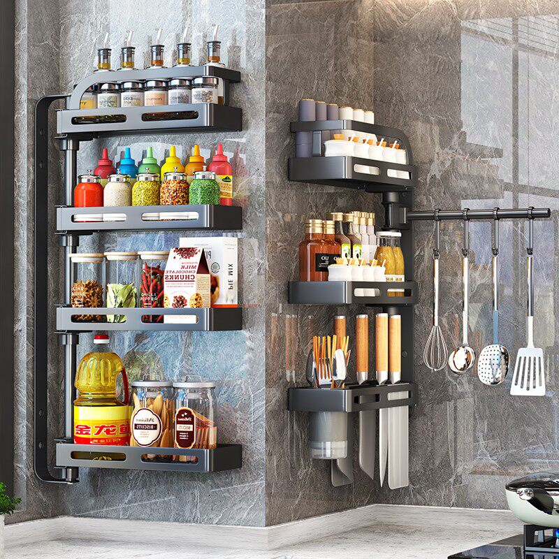 厨房旋转壁挂式调味品佐料调料架 帅仕厨具厨房置物架/角架